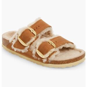 NEW IN BOX big buckle shearling birkenstocks